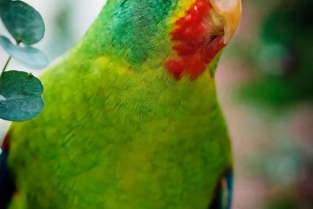 A Pet Parrot being checked over
